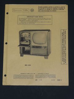 Photofact Folder Zenith Entertainment Radio Stereo Television Console 