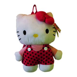   HELLO KITTY Body 16 In Plush Cute Girls KIDS Backpack Bag Polka Dots