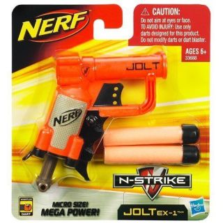   Nerf N Strike Jolt EX 1 Blaster Toy Gun With 2 Whistler Darts ~NEW