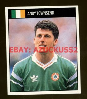 Andy Townsend Rep. Ireland #185 Orbis World Cup Football 1990 Sticker