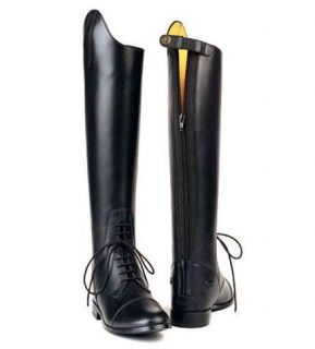   Ladies Leather Tall Field Boots #207  Zip   Calf Sizes Slim   XXWIDE