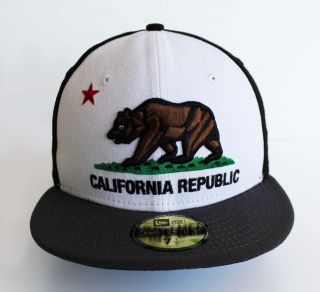  California Republic Black/White/Br​own/Grey   Official Fitted Hat