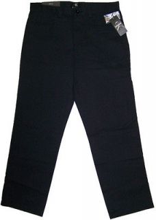 Calvin Klein Mens Flat Front Black Pants Lifestyle NWT