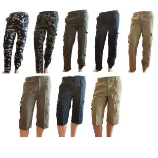Mens Army Military Camo Combats Cotton Trouser Pant Bottom 100% Cotton
