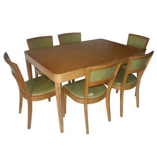 Vintage Oak Dining Table and (4) Side Chairs Set