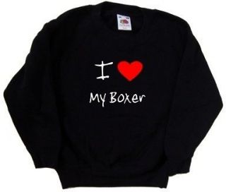 Love Heart My Boxer Kids Sweatshirt