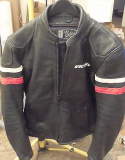   Leather Men Jacket Mortorcycles Sturgis Rally Safety Padded Dressy