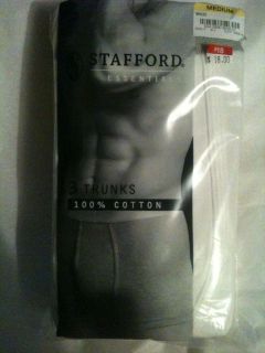 Mens Stafford 3 Pack Boxer shorts (White)   New in pack w/Tags   Fast 