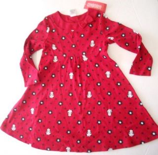 NWT GYMBOREE Holiday Panda Red Black Knit LS Dress 4 4T VVHTF!!