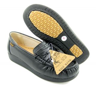   W052 BLACK COMFORT ANTI SLIP Womens NURSE SHOES Light Weight Loafers