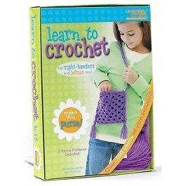 Leisure Arts LEARN TO CROCHET purse kit for beginners age 8 and up