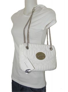 NEW NINE WEST ONE STOP CROSSBODY WHITE QUILTED SHOULDER BAG PATENT