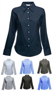 Ladies Long Sleeve Premium Oxford Formal Shirts Sizes 8 to 24   WORK 