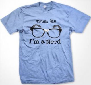 Trust Me Im a Nerd Glasses Tape Funny Smart Genius Mens T Shirt Tee