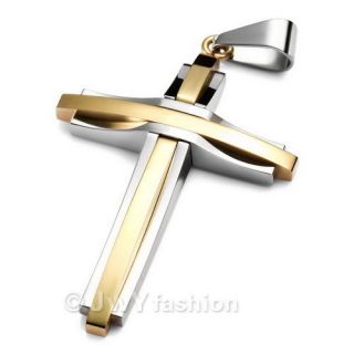 mens gold cross necklace in Pendants