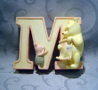 Disney Winnie The Pooh Ceramic Alphabet Letter  M 