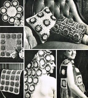 More Vintage flower loom patterns for shawls,cushion​s,scarf etc on 