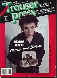 TROUSER PRESS #69 Adam Ant Roy Thomas Baker Queen Cars Who Duran + 1 