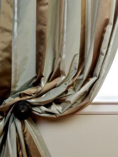 Dallas Designer Silk Taffeta Stripe Curtains & Drapes