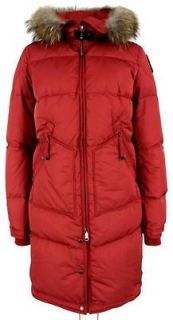 PARAJUMPERS LONG BEAR PARKA DOWN JACKET AUTHENTIC REAL FUR WOMENS XS S 