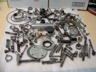   LOT OF HARLEY DAVIDSON IRON HEAD SPORTSTER HARDWARE + SMALL PARTS
