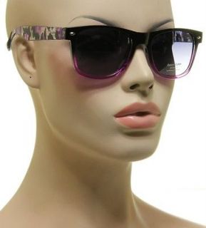   Retro Look Black and Purple Womens Fashoin Sunglasses Gradient Frame