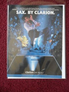 1988 Print Ad CLARION AM/FM Car Stereo Cassette Players ~ Sax