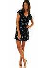 Whitney Eve Port Feather Print Black Tunic Top S M L