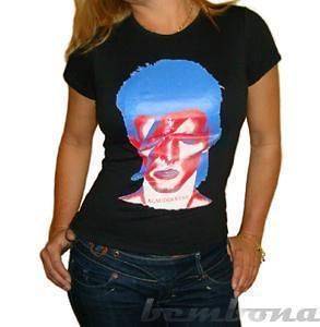David Bowie Retro Punk Rock Baby Doll Tshirt M or L