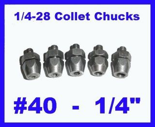 28 Angle Drill COLLET CHUCKS #40 to 1/4 Collets AIRCRAFT Aviation 
