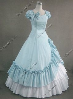 Civil War Southern Belle Cotton Evening Gown Dress Reenactment 208 L