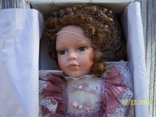 DUCK HOUSE HEIRLOOM DOLL APPROX, 18 in.  NEW IN BOX   STAND INCLUDED