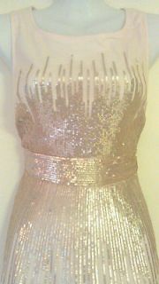 ALANNAH HILL MOON AND STARS! GOLD SEQUIN TULLE DRESS FORMAL FROCK 8 