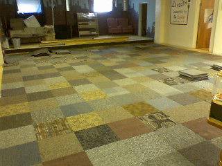 Carpet Tile Squares 500 square feet   59 cents Sq Ft  