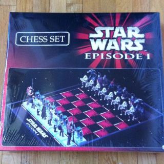 STAR WARS EPISODE 1 FULL SIZE EXCLUSIVE CHESS SET BOARD GAME MINT