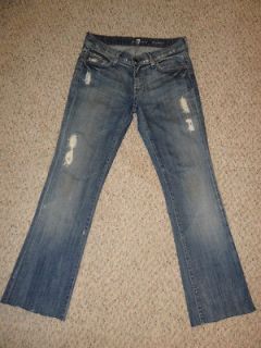 Seven 7 For All Mankind VNAK Bootcut Jeans 27 petite Distressed 