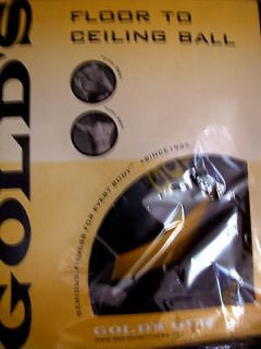 BNIB GOLDS GYM LEATHER BOXING FLOOR TO CEILING BALL inc HANGING STRAP 