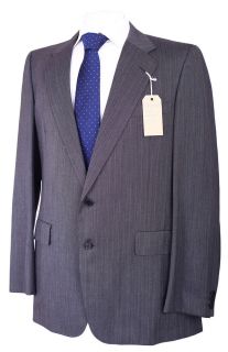 CHESTER BARRIE GREY PINSTRIPE 100% WOOL MENS SUIT 42L IDEAL FOR 