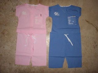 BABY SCRUBS PINK BLUE NOVELTY NEWBORNS GREAT GIFT FOR EXPECTING 