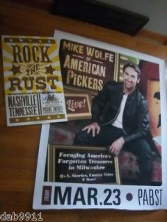   Wolfe Autographed Hatch Show Poster Rock the Rust Antique Archaeology