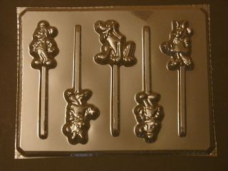 Mickey Minnie Mouse Pluto Lollipop Chocolate Candy Soap Crayon Mold
