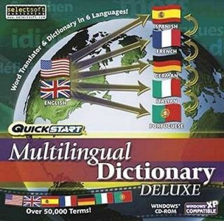 FRENCH   English TRANSLATOR Deluxe NEW for PC XP Vista Win 7 SEALED