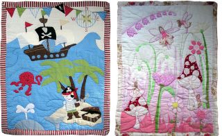 Traditional Handmade Cot Quilt or Play Mat & Carry Case Baby Boy/Girl 