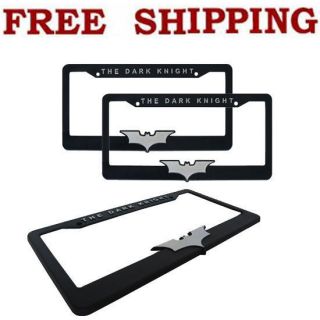   The Dark Knight Chrome Plastic 3 D 2 License Plate Frames MADE IN USA