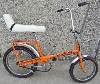 Vintage Girls Raleigh Chopper 3 Speed Stingray Bike Orange Sturmey 