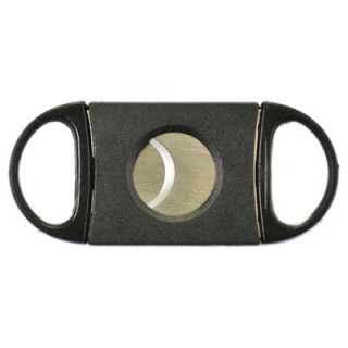   New Pocket Stainless Steel Double Blades Cigar Cutter Knife Black