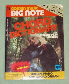 Golden Music Book Chord Dictionary Organ Piano & Chord Organ156 