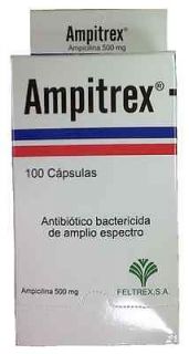 Ampitrex Capsules 500mg (1 box 100 pills) Broad Spectrum Antibiotic