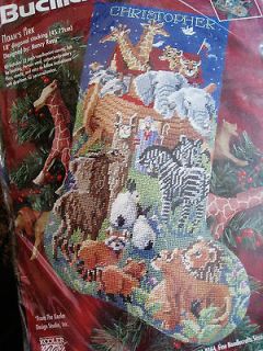 Christmas Bucilla Needlepoint Stocking Kit,NOAHS ARK,Animals,Rossi 
