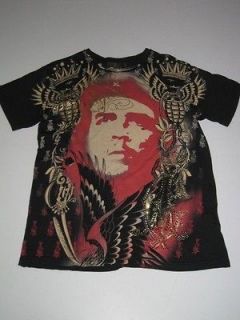 USED El Che Guevara CHRISTIAN AUDIGIER Shirt MENS Black Red S Small 